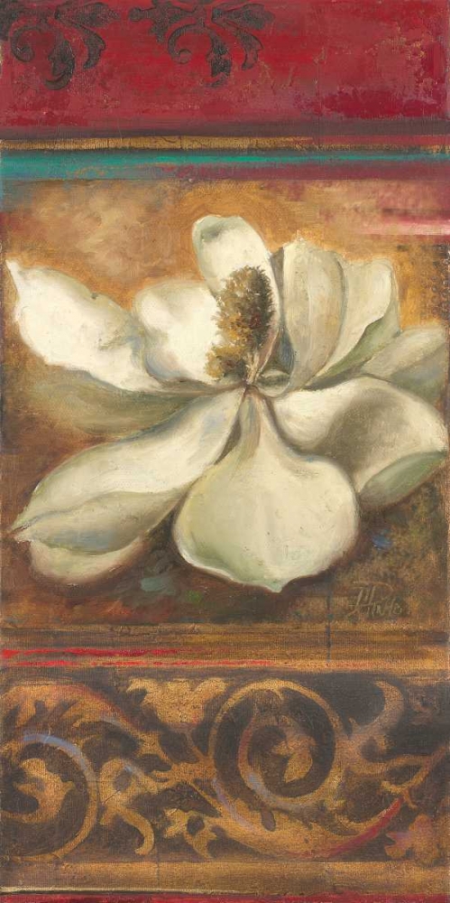 Red Eclecticism with Magnolia art print by Patricia Pinto for $57.95 CAD