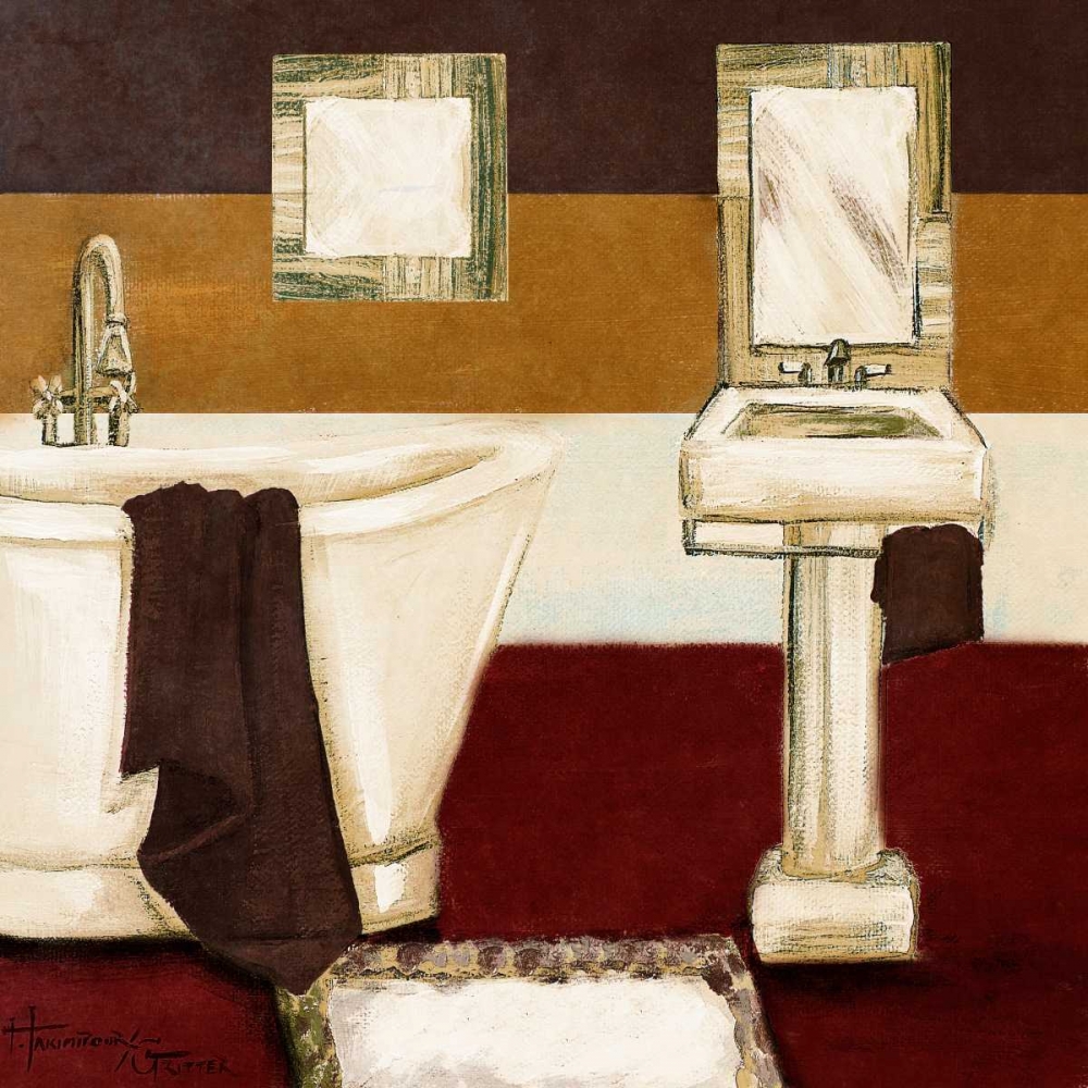 Sunday Bath in Red II art print by Hakimipour-Ritter for $57.95 CAD