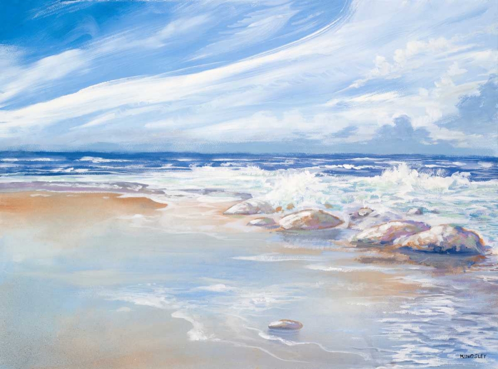 Beach art print by Kingsley for $57.95 CAD