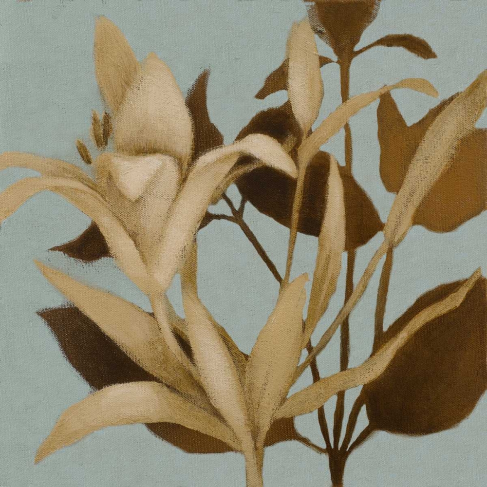 Foliage on Teal II art print by Lanie Loreth for $57.95 CAD
