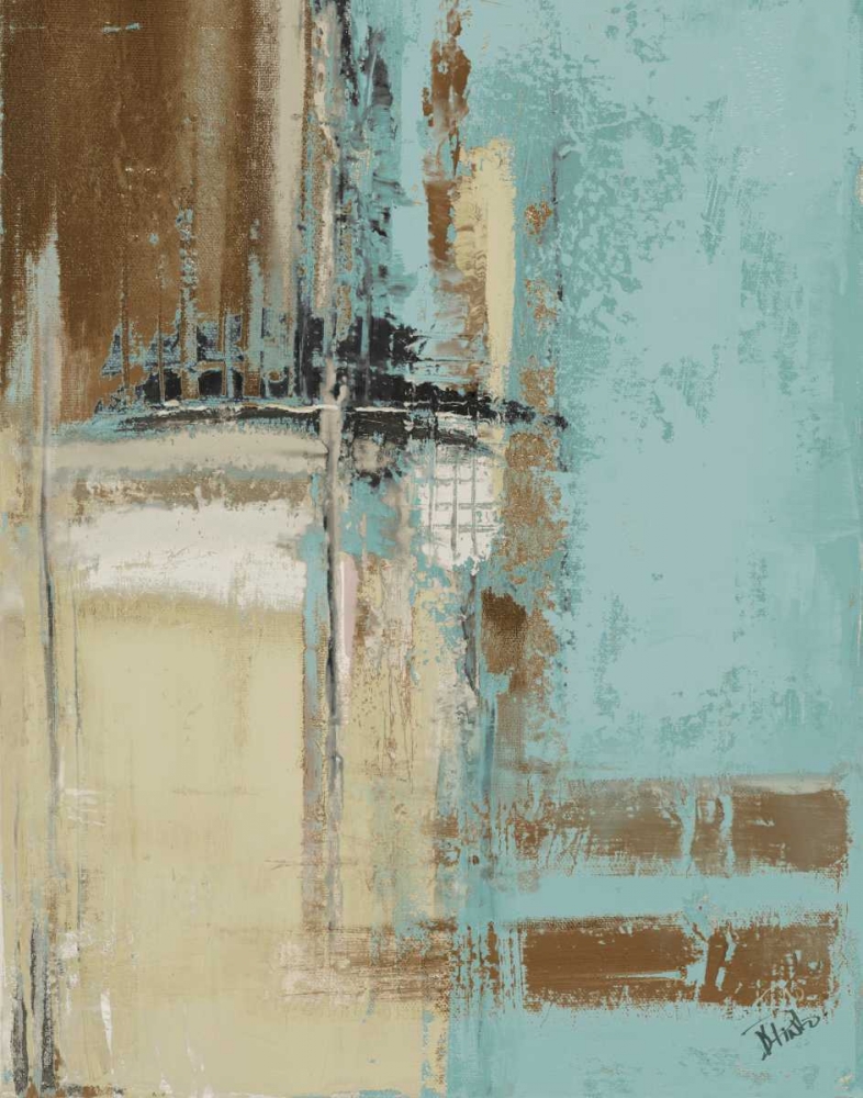 Oxido On Teal II art print by Patricia Pinto for $57.95 CAD