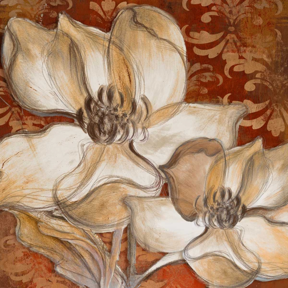 Whispering Magnolia on Red I art print by Lanie Loreth for $57.95 CAD