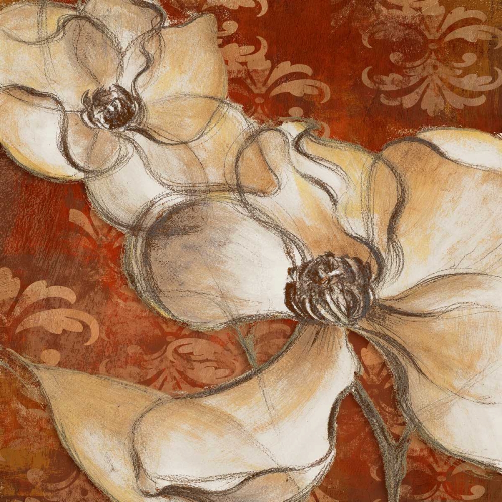 Whispering Magnolia on Red II art print by Lanie Loreth for $57.95 CAD