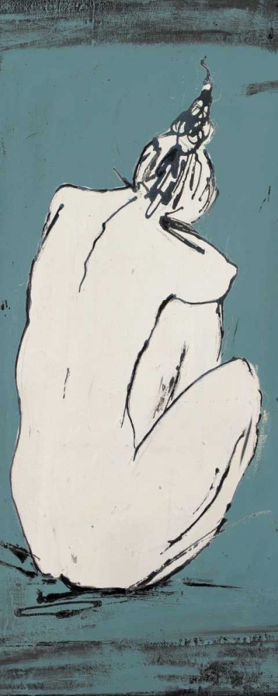 Nude Sketch on Blue I art print by Patricia Pinto for $57.95 CAD
