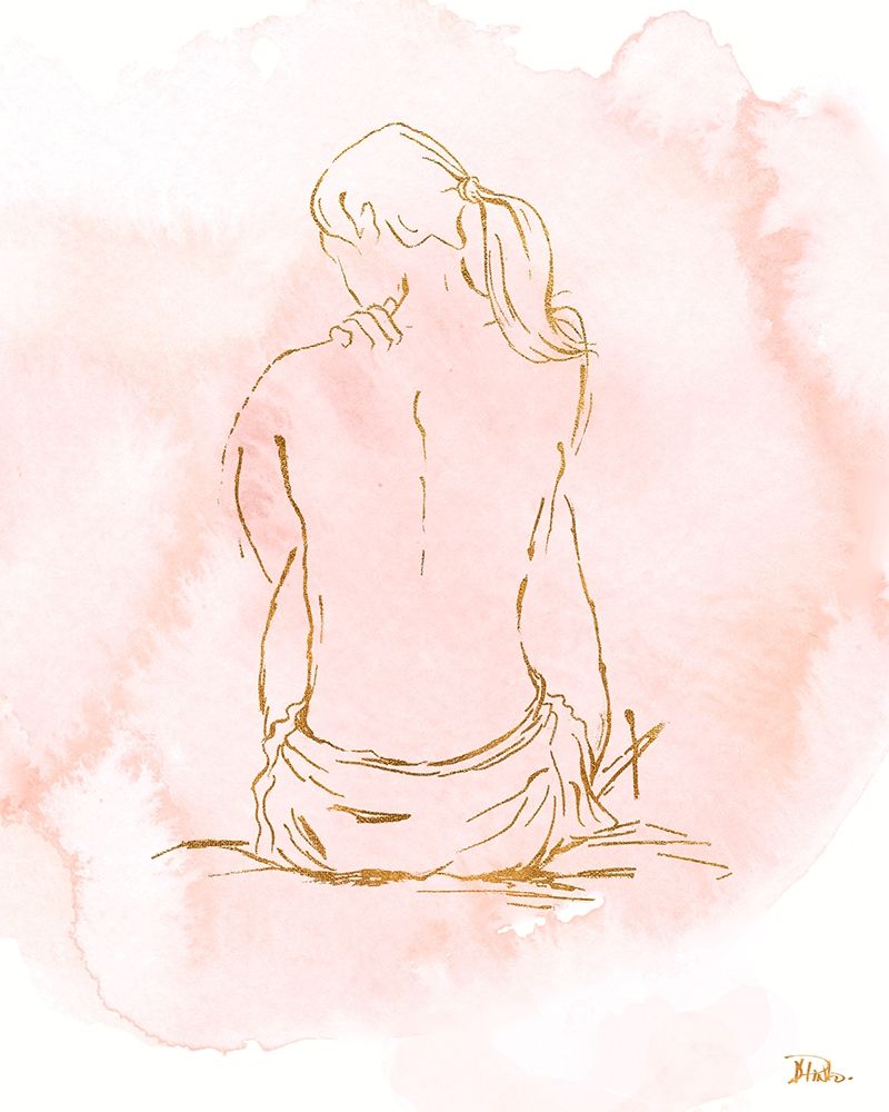Nude on Pink II art print by Patricia Pinto for $57.95 CAD