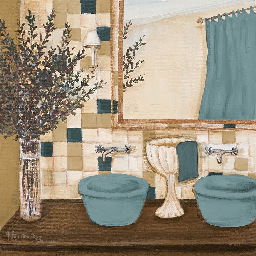 Blue Zen Bath I art print by Hakimipour-Ritter for $57.95 CAD