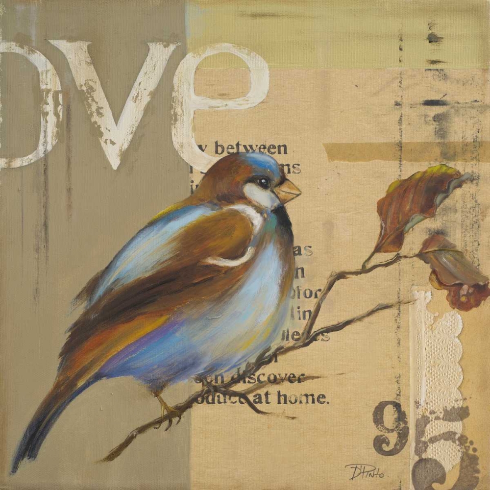 Blue Love Birds II art print by Patricia Pinto for $57.95 CAD