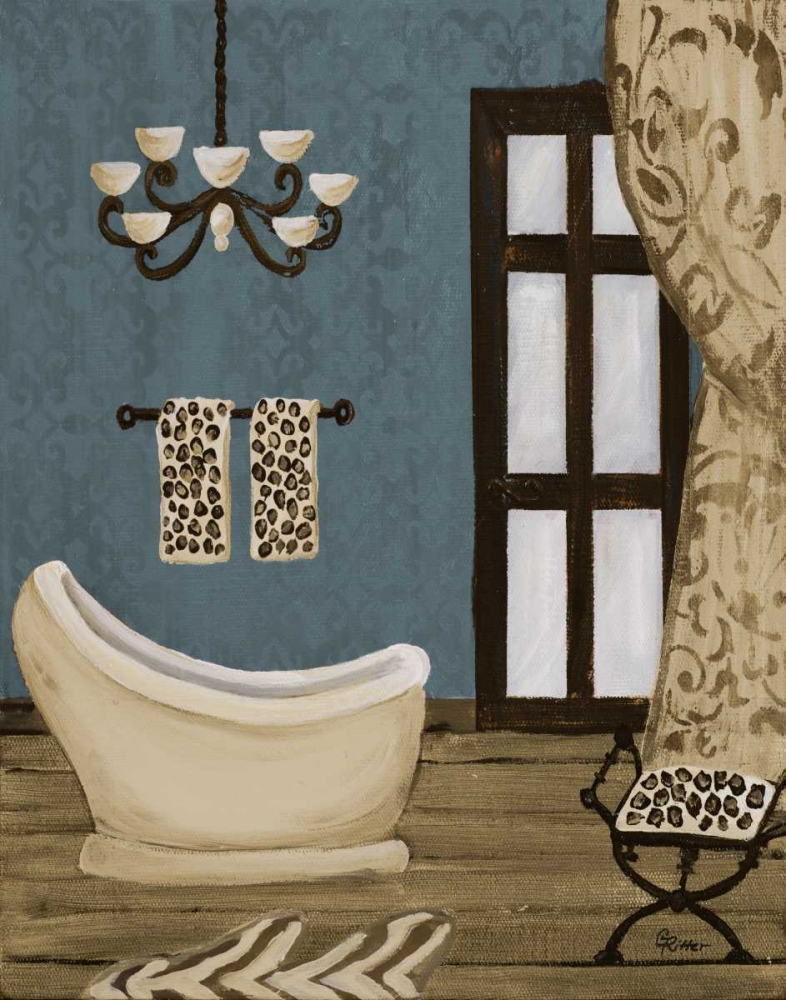 Blue Beach Bath III art print by Gina Ritter for $57.95 CAD