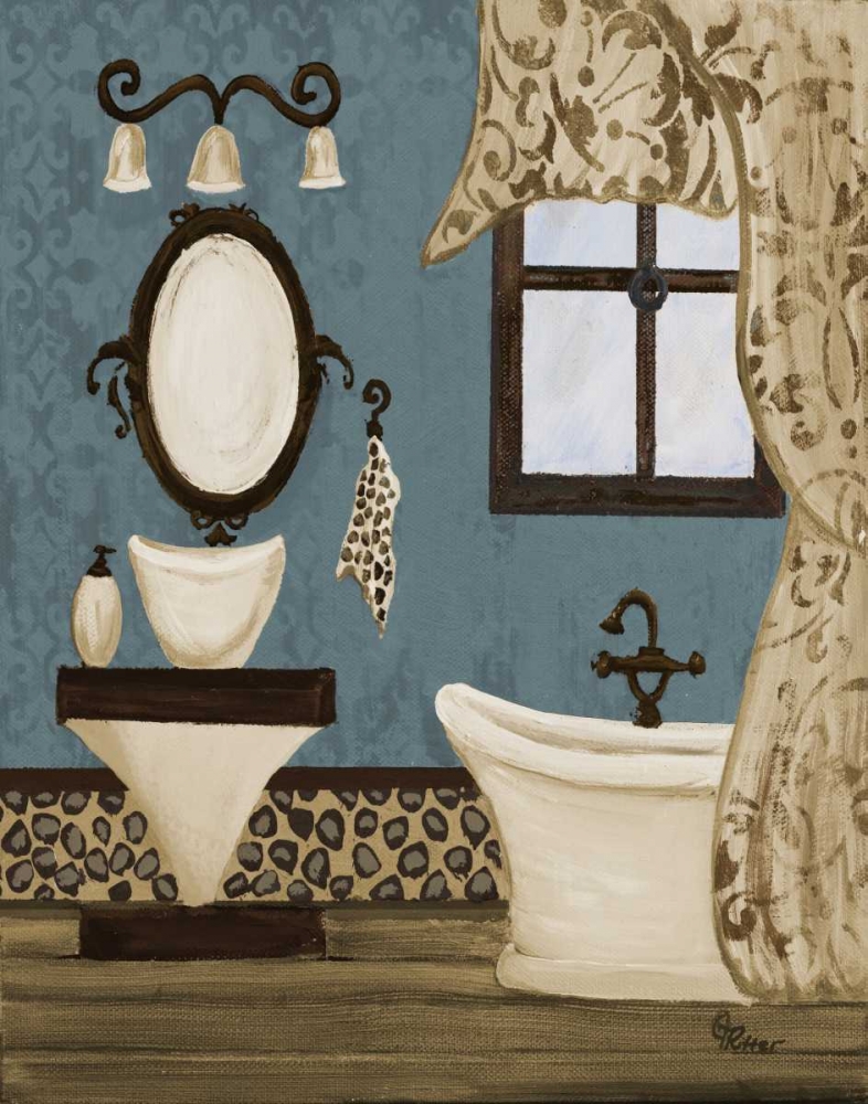 Blue Beach Bath IV art print by Gina Ritter for $57.95 CAD