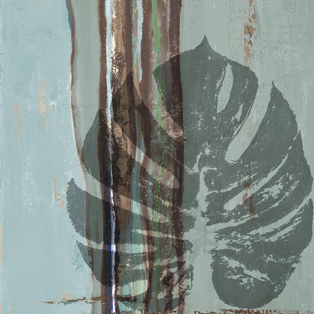 Teal Horizon Leaf I art print by Patricia Pinto for $57.95 CAD