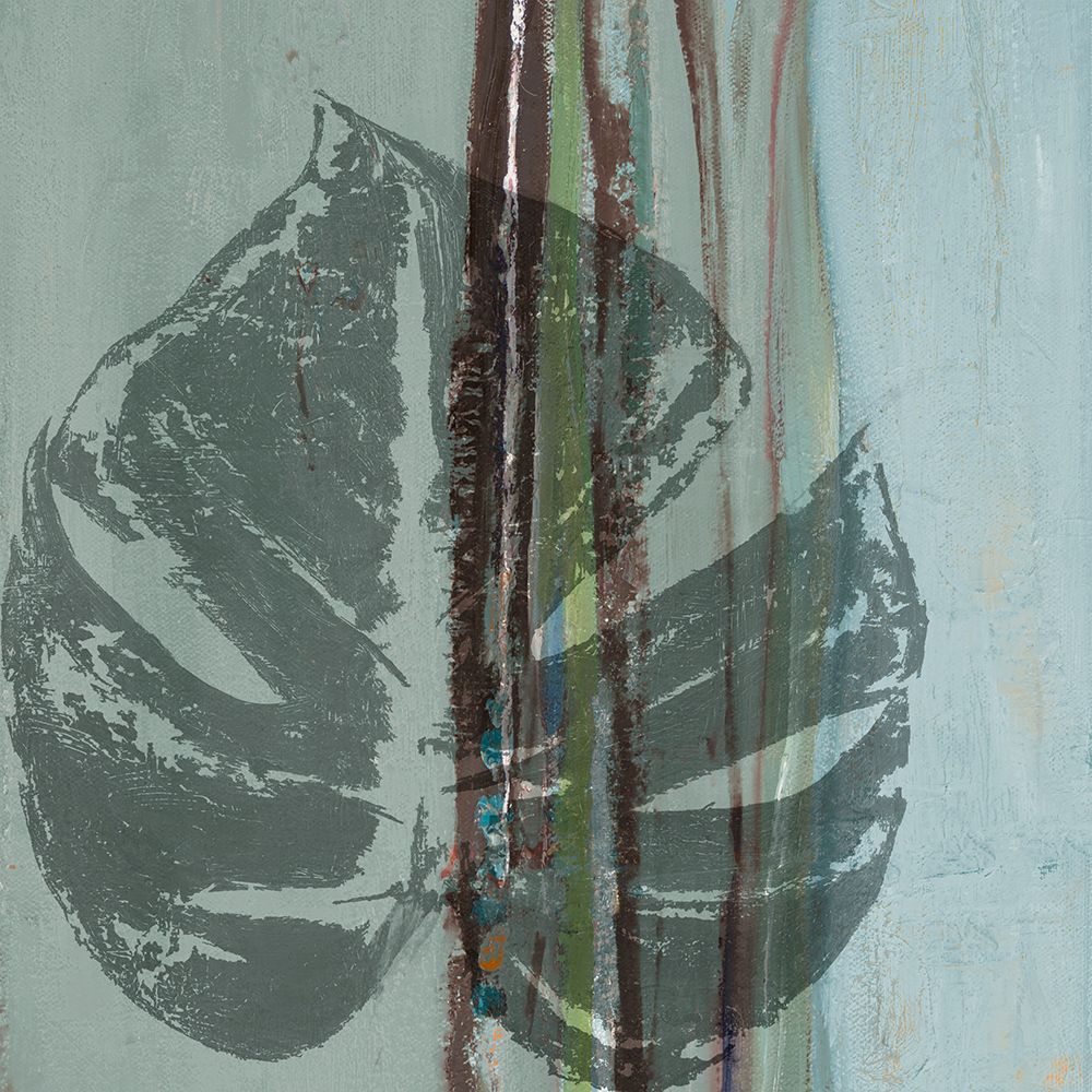 Teal Horizon Leaf II art print by Patricia Pinto for $57.95 CAD