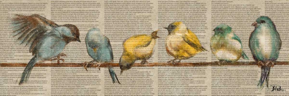 Gleeful Newsprint II art print by Patricia Pinto for $57.95 CAD