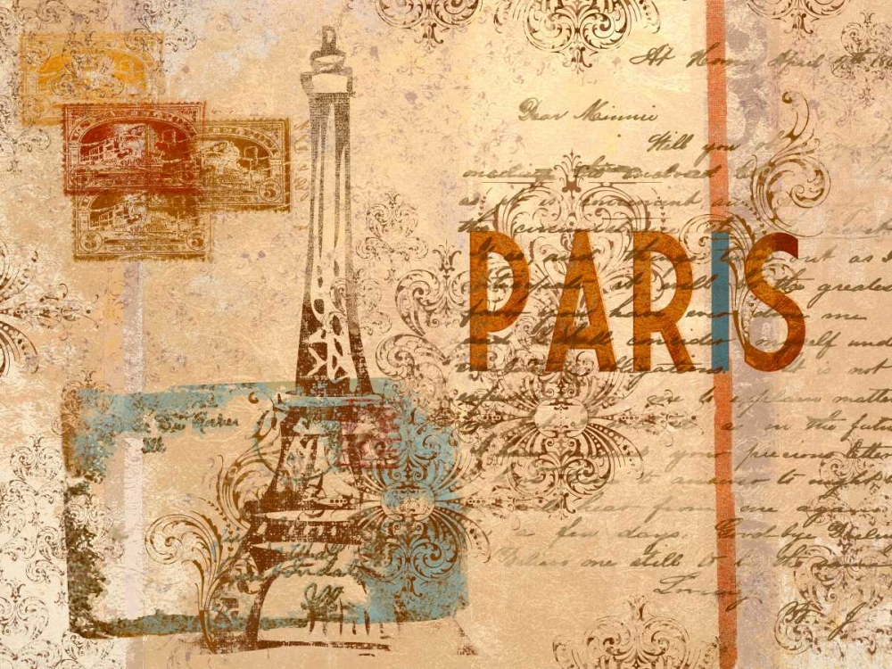 Paris Postcard art print by SD Graphics Studio for $57.95 CAD