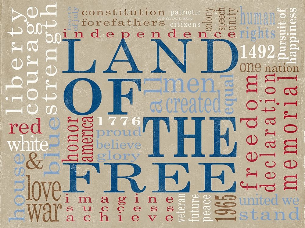 Land Of The Free art print by SD Graphics Studio for $57.95 CAD