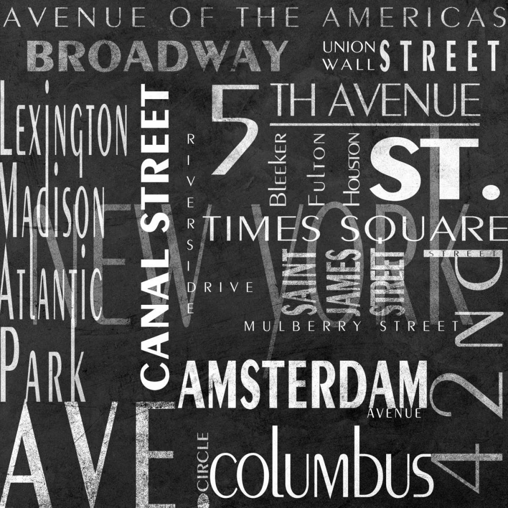Streets of New York Border art print by SD Graphics Studio for $57.95 CAD