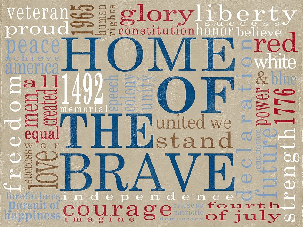 Home of the Brave art print by SD Graphics Studio for $57.95 CAD