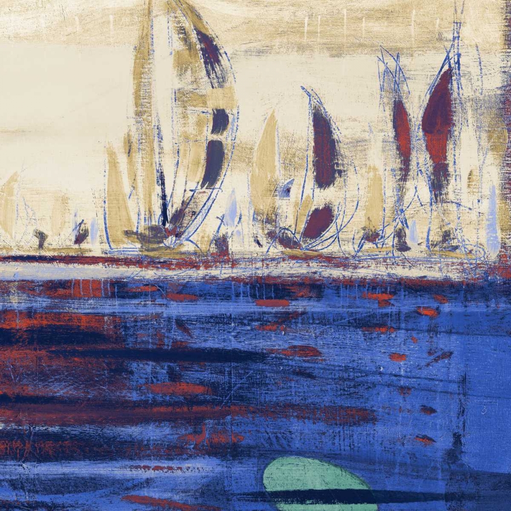 Blue Calm Waters Square II art print by Kingsley for $57.95 CAD