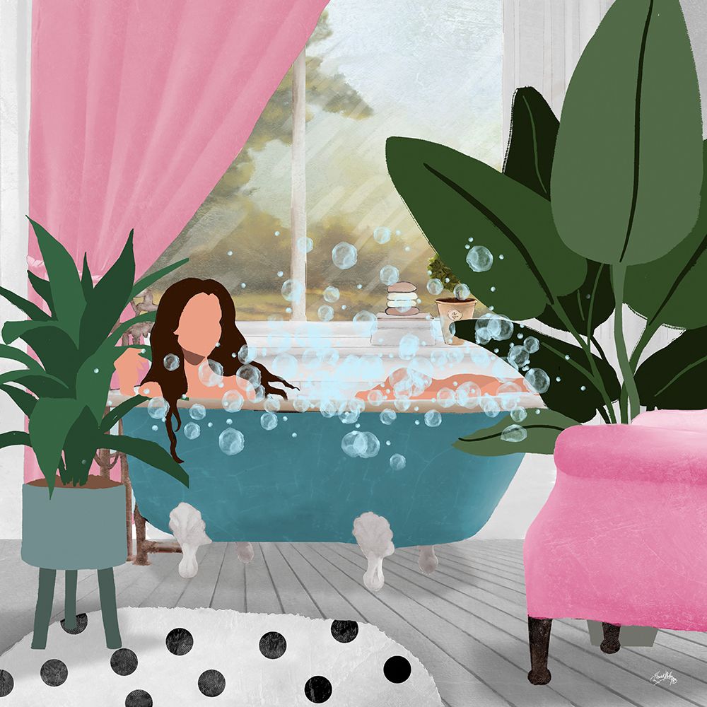 Pop of Floral Bath I art print by Elizabeth Medley for $57.95 CAD