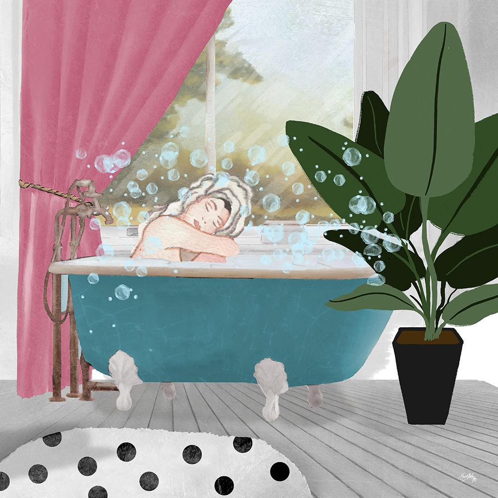 Pop of FLoral Bath II art print by Elizabeth Medley for $57.95 CAD