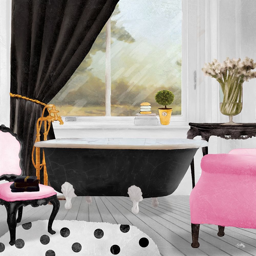 Pop of Pink Bath II art print by Elizabeth Medley for $57.95 CAD