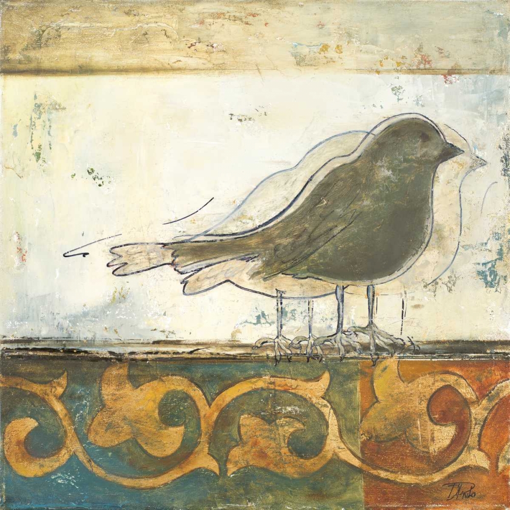 Birds on Damask II art print by Patricia Pinto for $57.95 CAD