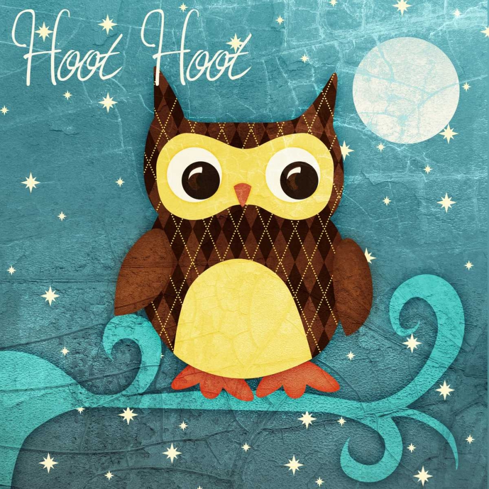Hoot Hoot Border I art print by SD Graphics Studio for $57.95 CAD