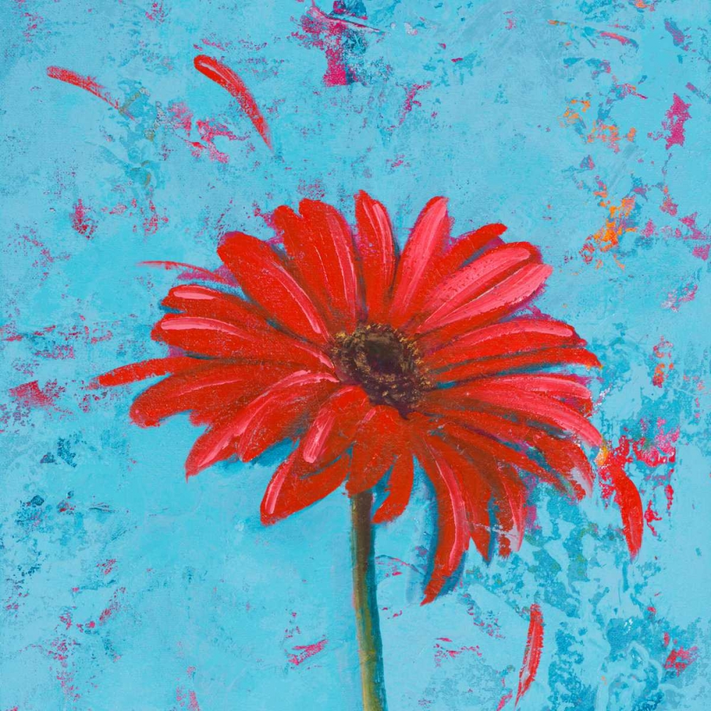 Blue Tiny Flower Square I art print by Patricia Pinto for $57.95 CAD