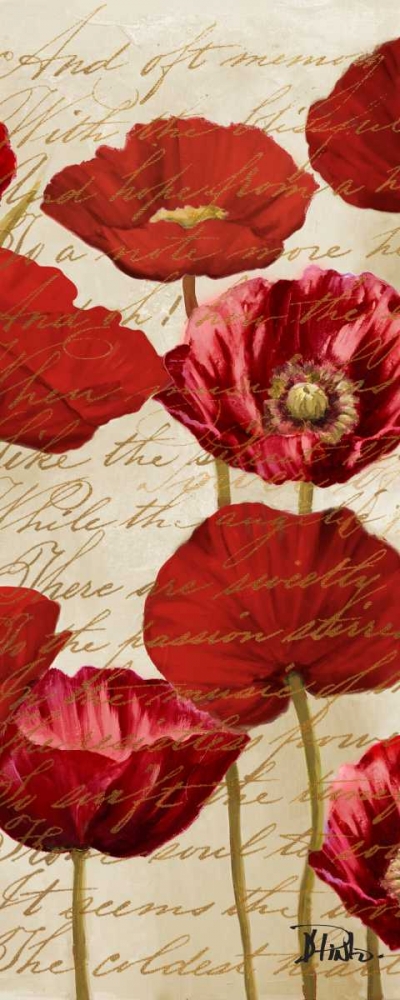Red Poppies Panel I art print by Patricia Pinto for $57.95 CAD