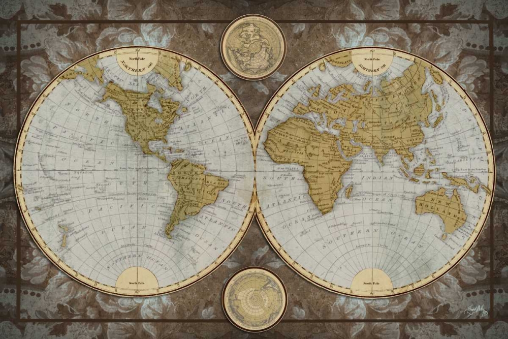 World Map art print by Elizabeth Medley for $57.95 CAD