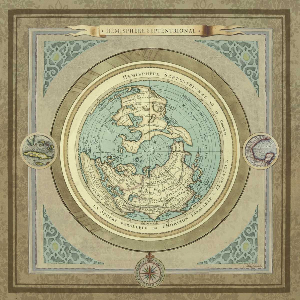 North and South Maps I art print by Elizabeth Medley for $57.95 CAD