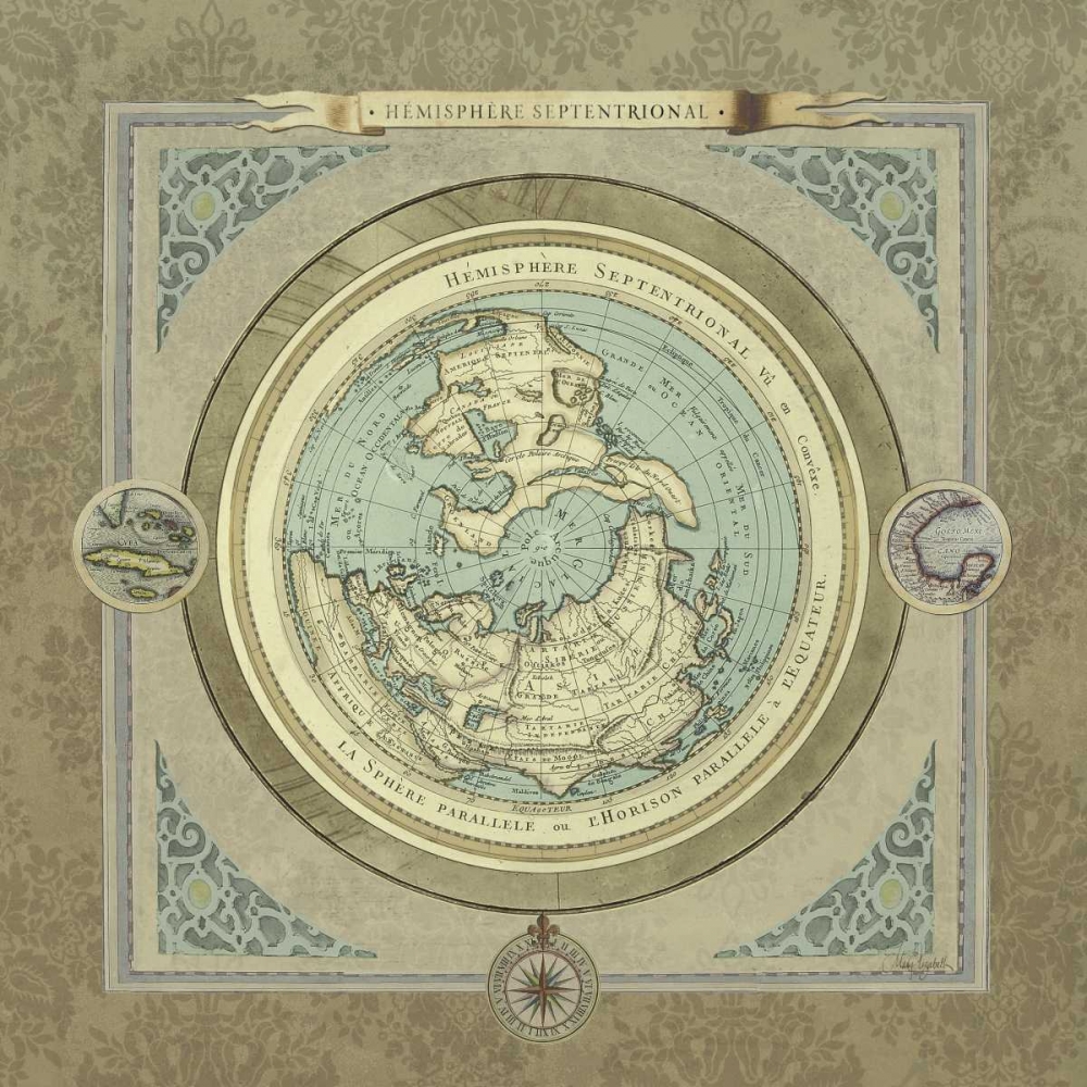 North and South Maps I art print by Elizabeth Medley for $57.95 CAD