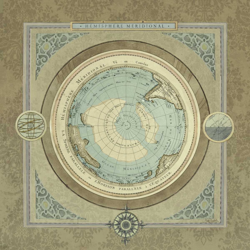 North and South Maps II art print by Elizabeth Medley for $57.95 CAD