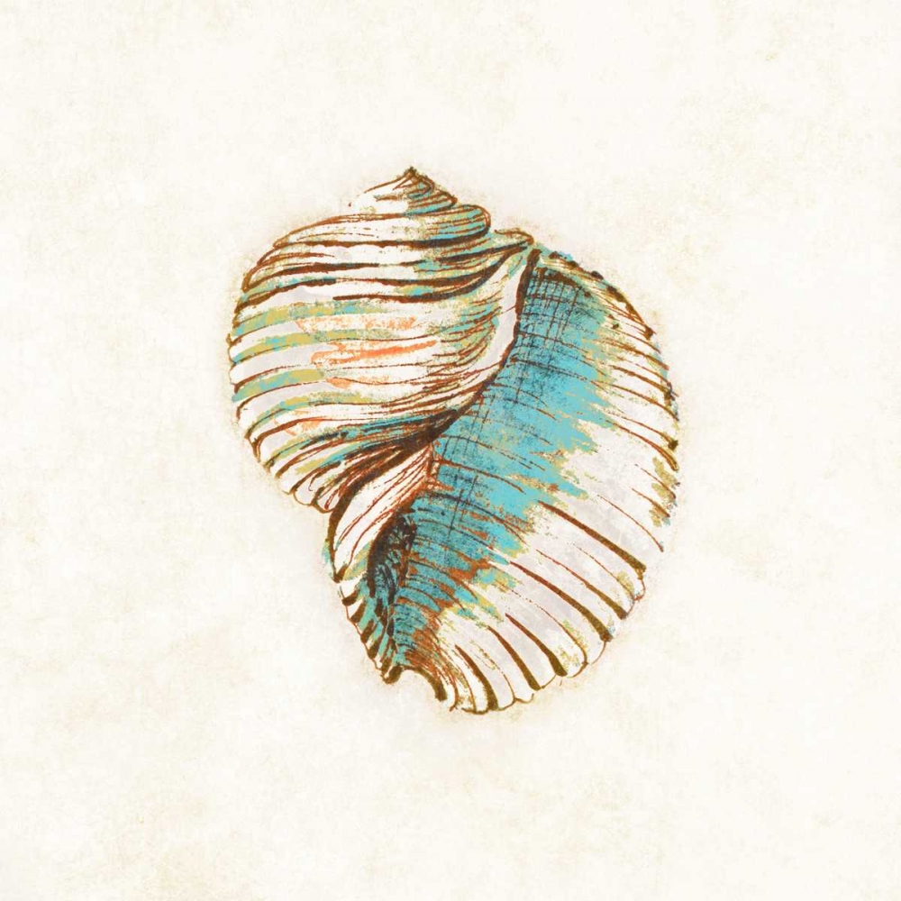 Coastal Teal Seashell I art print by Lanie Loreth for $57.95 CAD