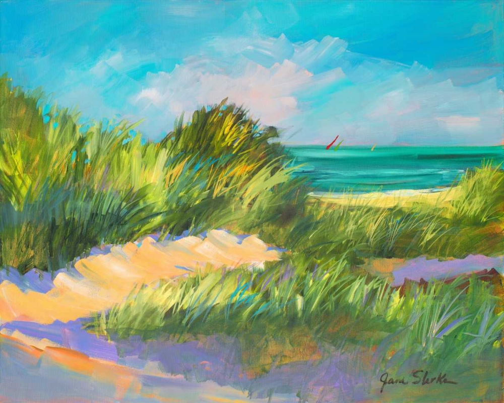 Blue Grass Breeze II art print by Jane Slivka for $57.95 CAD
