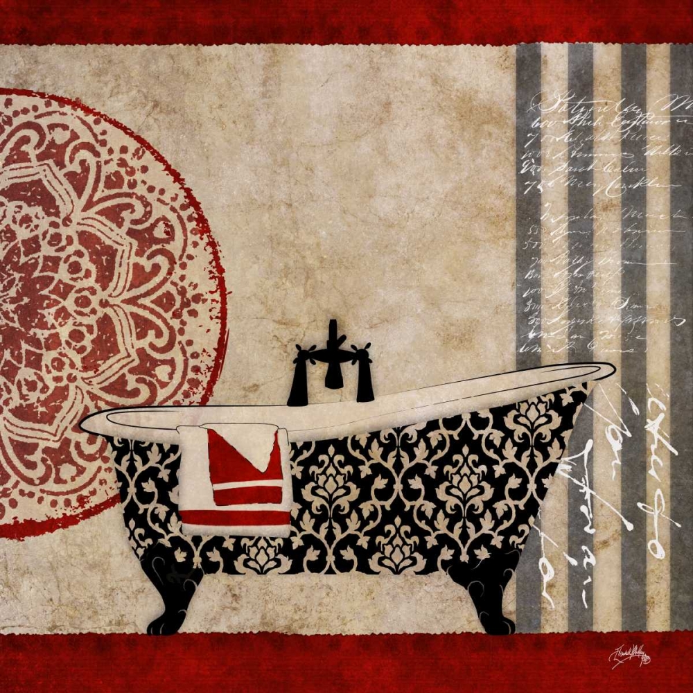 Red Garden Bath II art print by Elizabeth Medley for $57.95 CAD