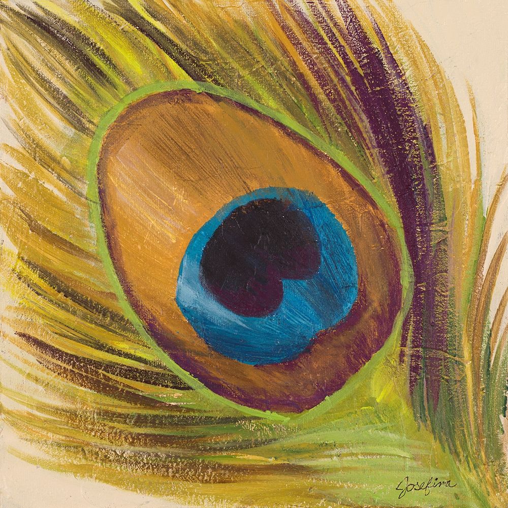 Peacocks Feathers I art print by Josefina for $57.95 CAD