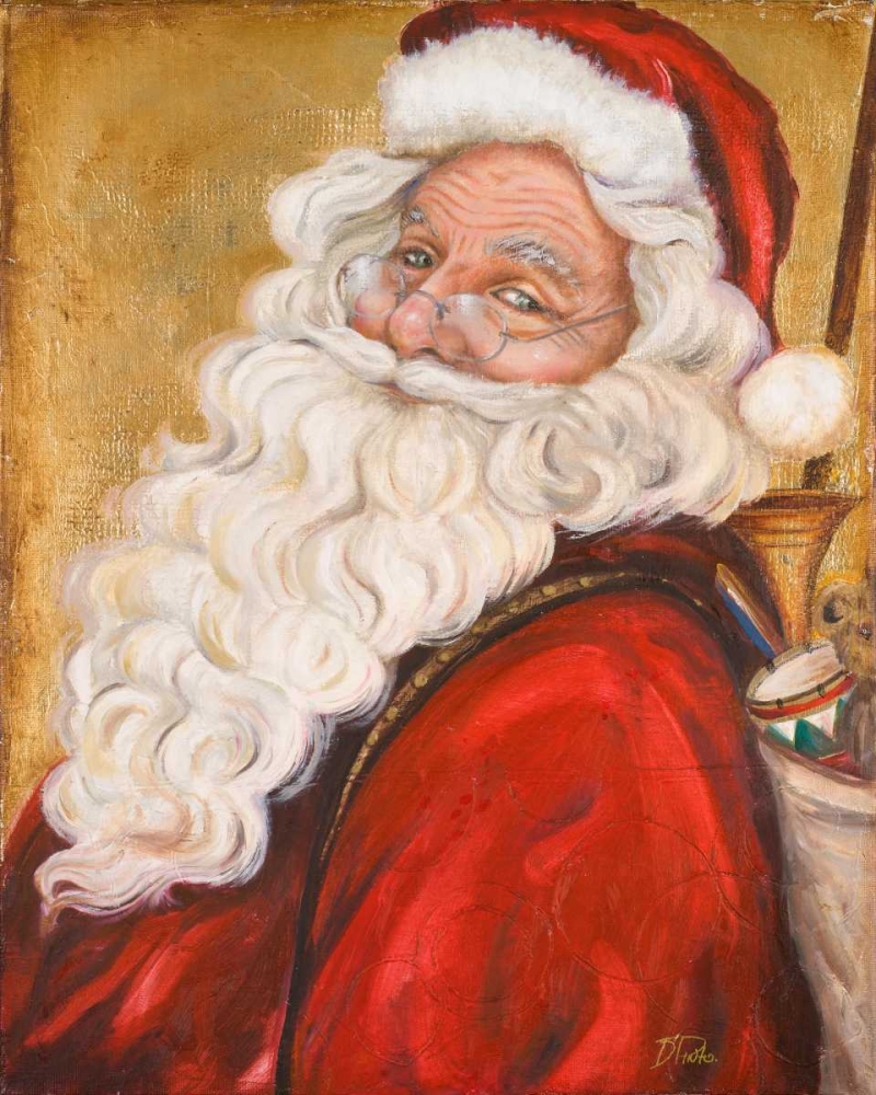 Smiling Santa art print by Patricia Pinto for $57.95 CAD