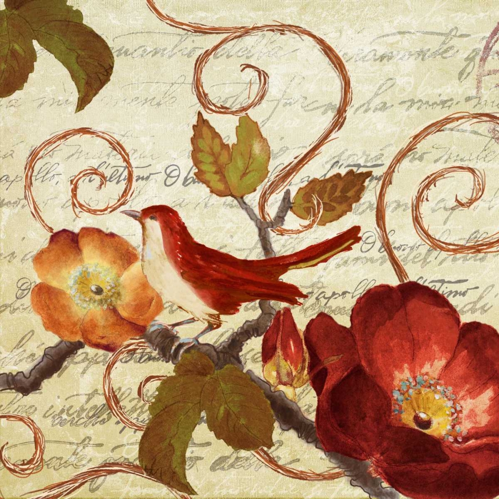 Avian on Red I art print by Lanie Loreth for $57.95 CAD