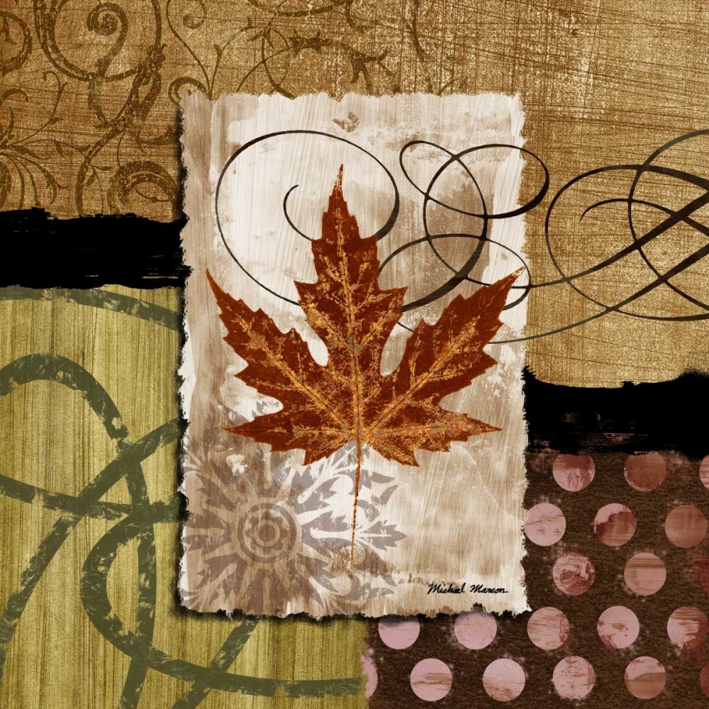 Contemporary Leaf II art print by Michael Marcon for $57.95 CAD