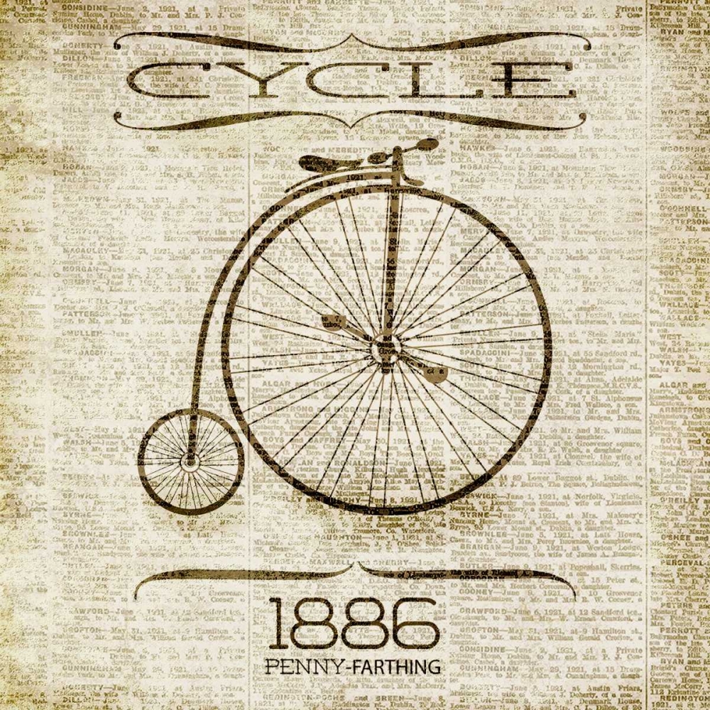 CYCLE 1886 art print by SD Graphics Studio for $57.95 CAD