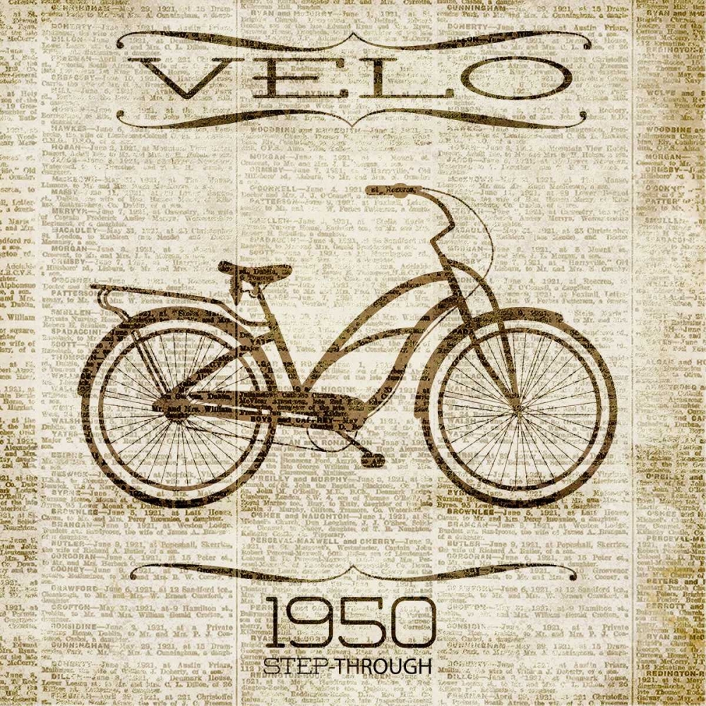VELO 1950 art print by SD Graphics Studio for $57.95 CAD