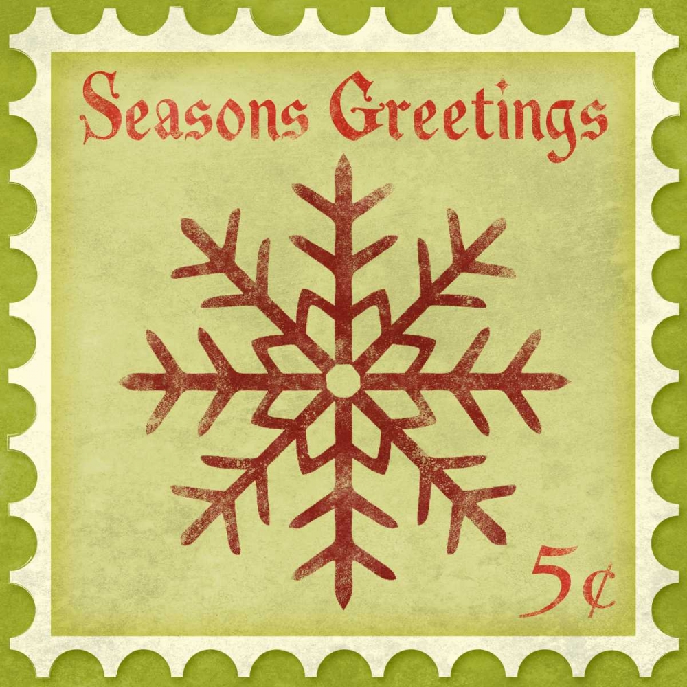 Holiday Stamp I art print by SD Graphics Studio for $57.95 CAD