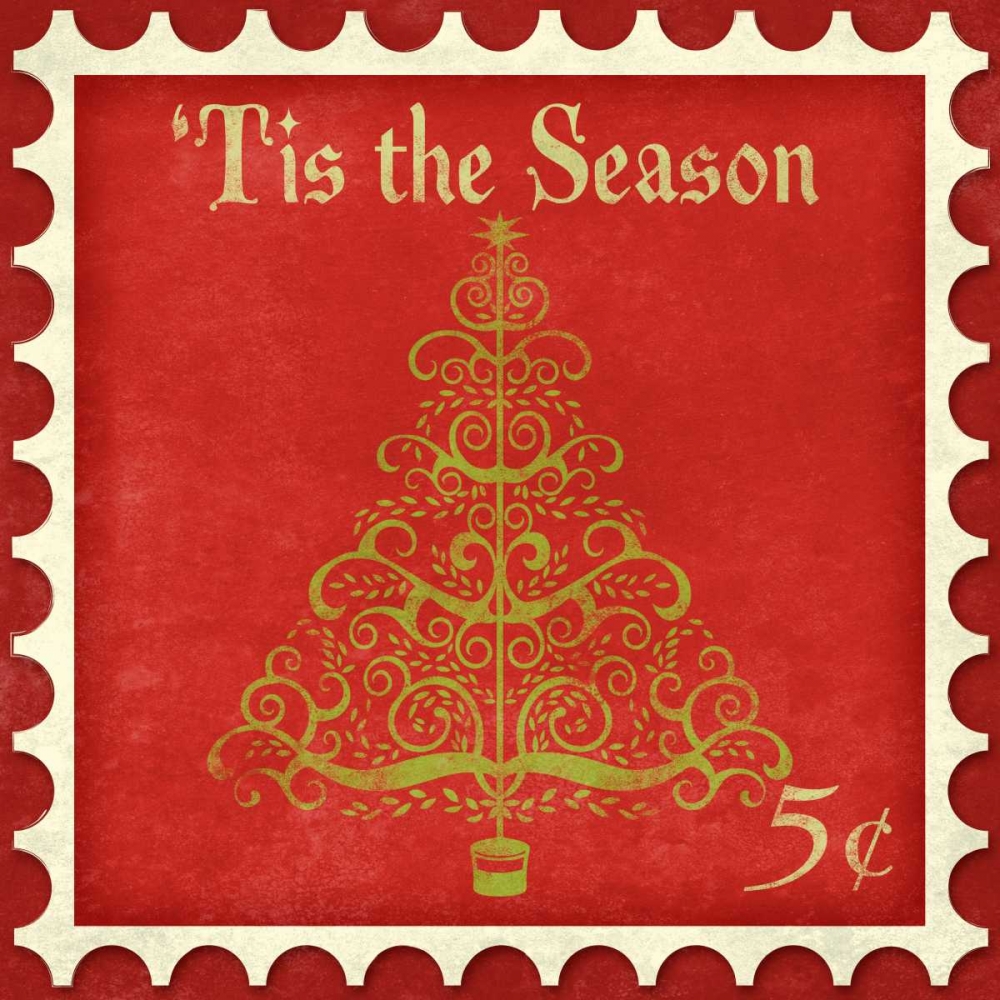 Holiday Stamp II art print by SD Graphics Studio for $57.95 CAD