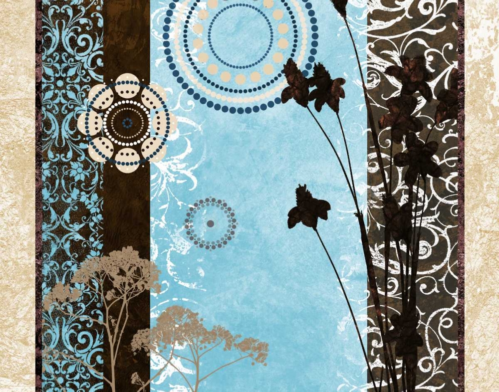 Blue Santorini Garden I art print by Michael Marcon for $57.95 CAD