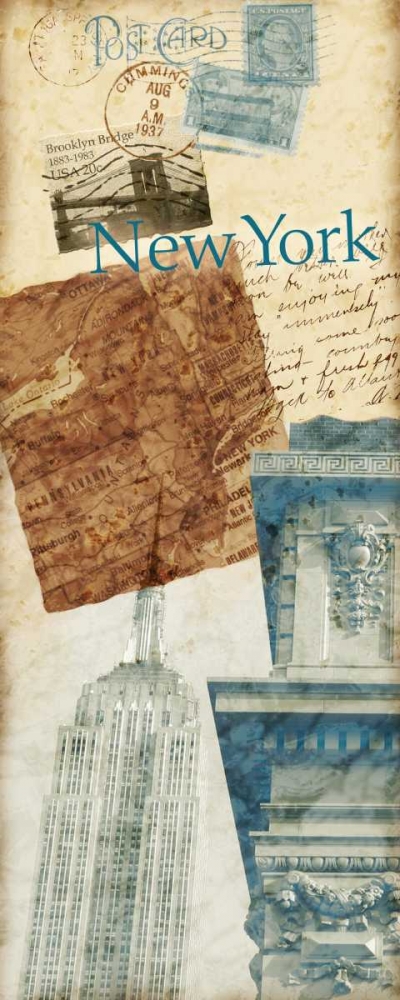 New York Postage art print by Nicholas Biscardi for $57.95 CAD