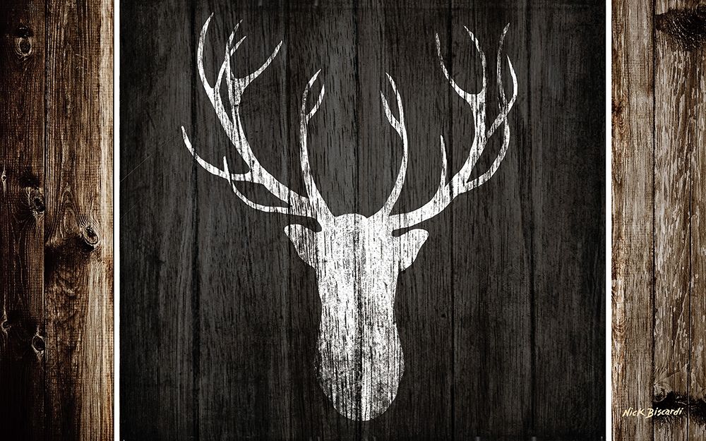 Sophisticated Deer on Wood art print by Nicholas Biscardi for $57.95 CAD