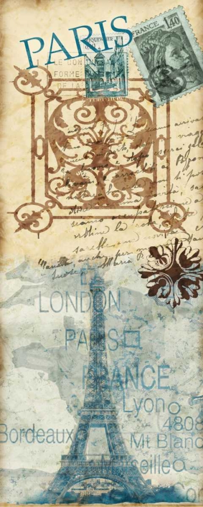 Paris Postage art print by Nicholas Biscardi for $57.95 CAD