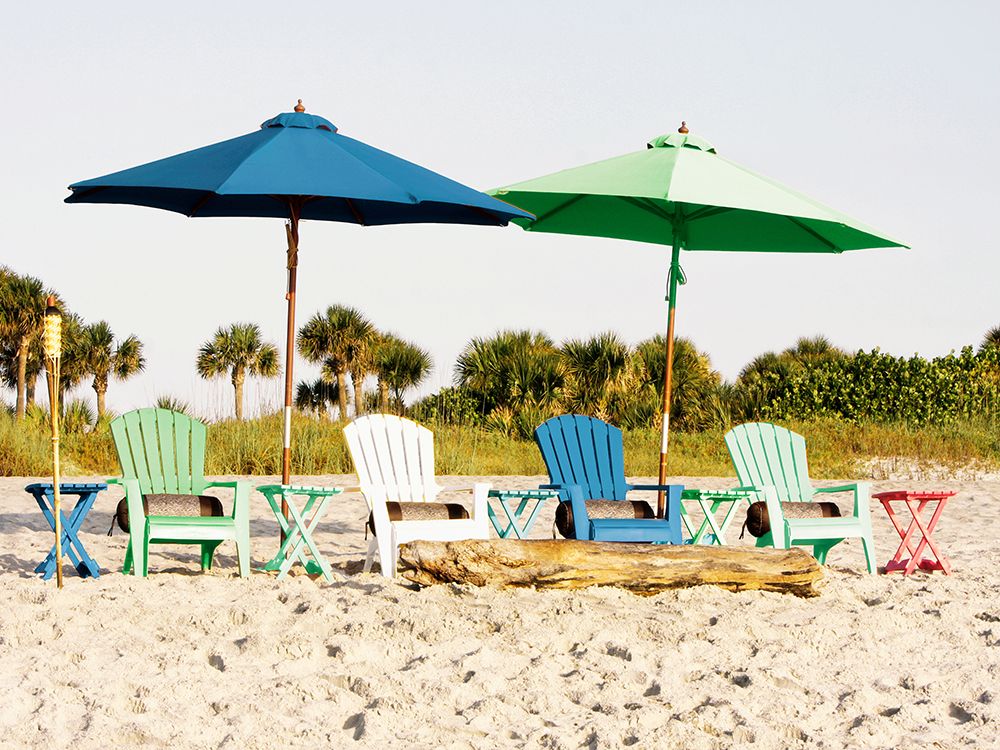 Beach Chair Layout art print by Kathy Mansfield for $57.95 CAD