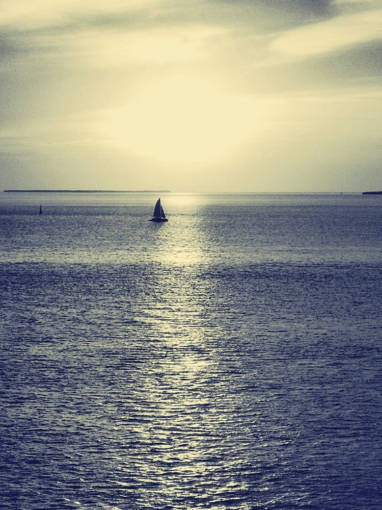 Sailboat at Blue Sunset art print by Kathy Mansfield for $57.95 CAD
