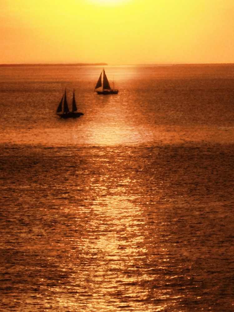 Sailboat at Sunset I art print by Kathy Mansfield for $57.95 CAD